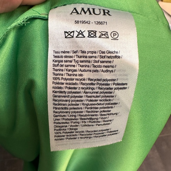 New w/Tags!! Amur Deena One Shoulder Gown in Green Daylily, size 4 - Picture 16 of 16